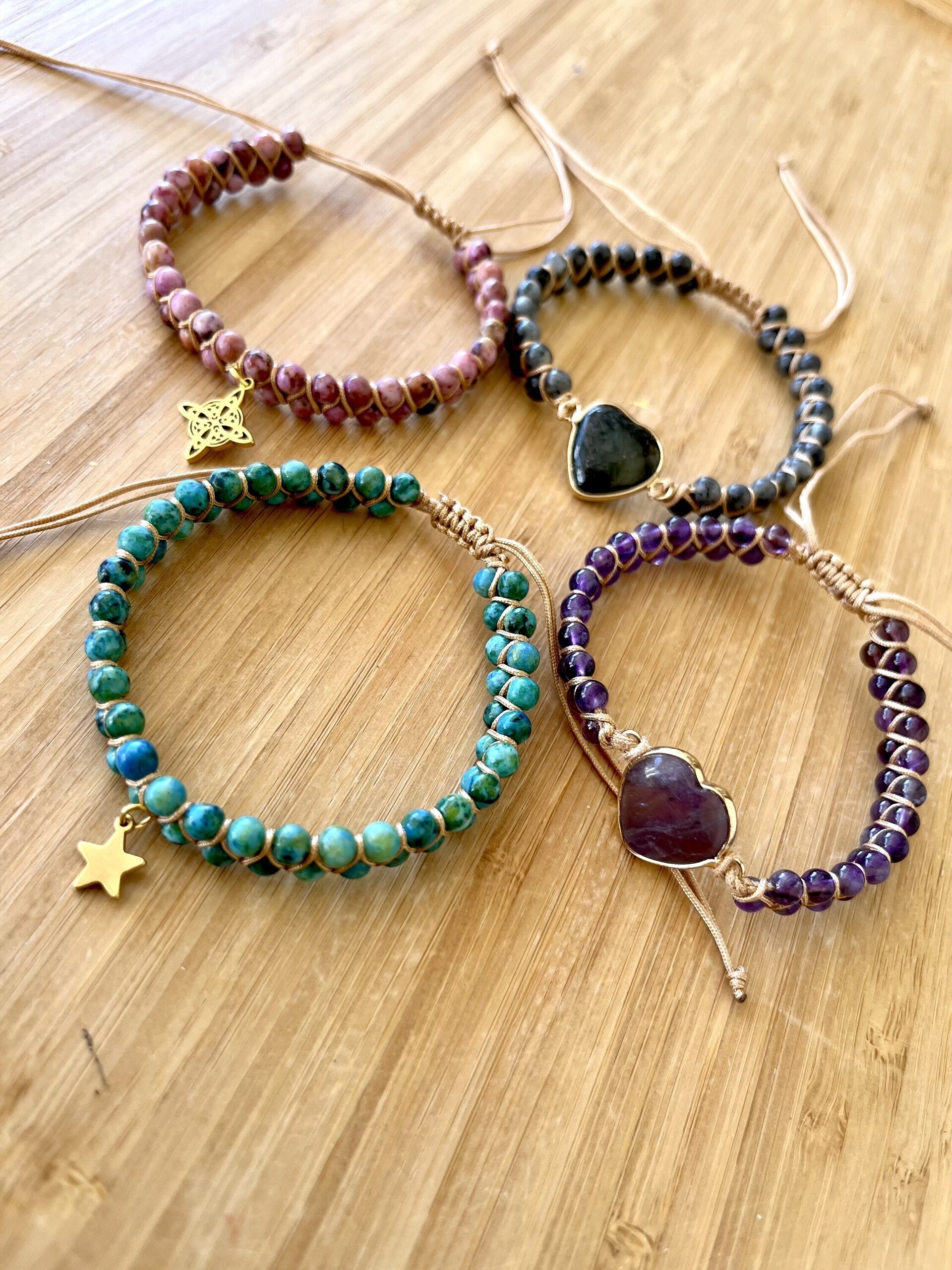 Pulsera de Piedras Naturales Turquesa con Estrella - 3