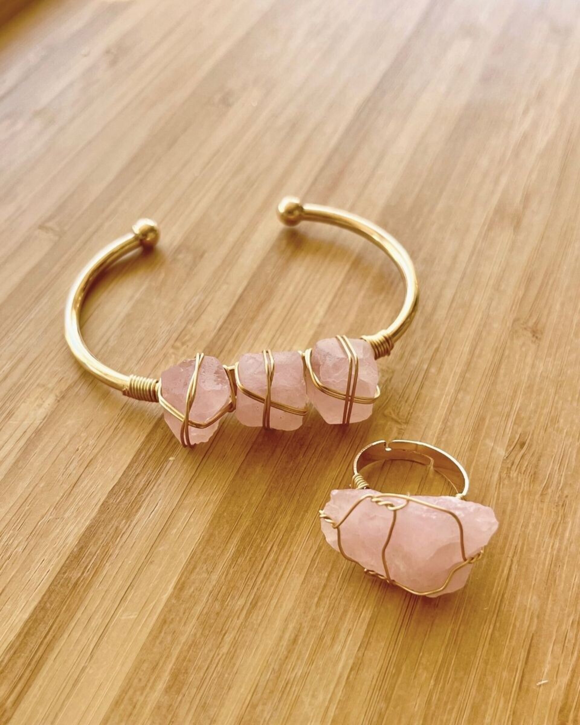 Brazalete Cuarzo Rosa - 2